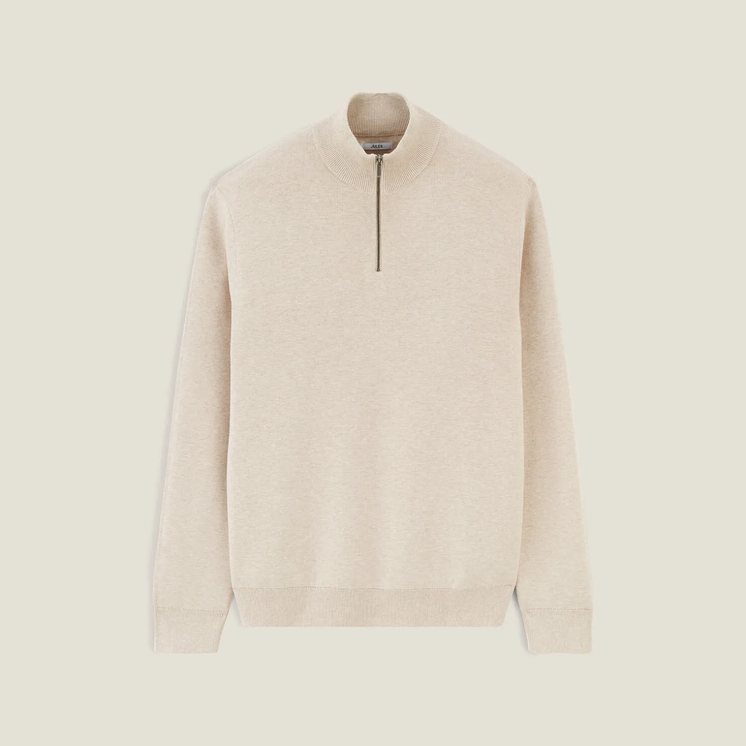 Hot Trui met opstaande kraag en halve rits Trui