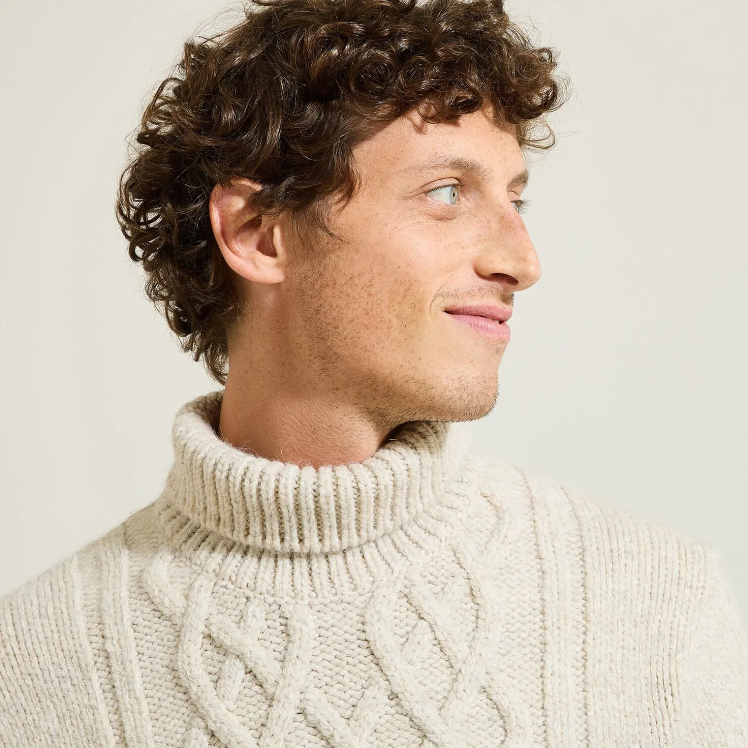 Cheap Trui met rolkraag en kabelmotief Trui