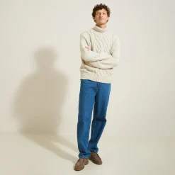 Cheap Trui met rolkraag en kabelmotief Trui