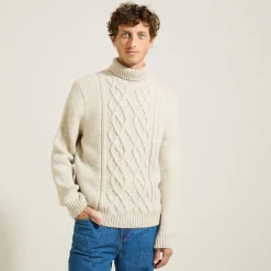 Cheap Trui met rolkraag en kabelmotief Trui