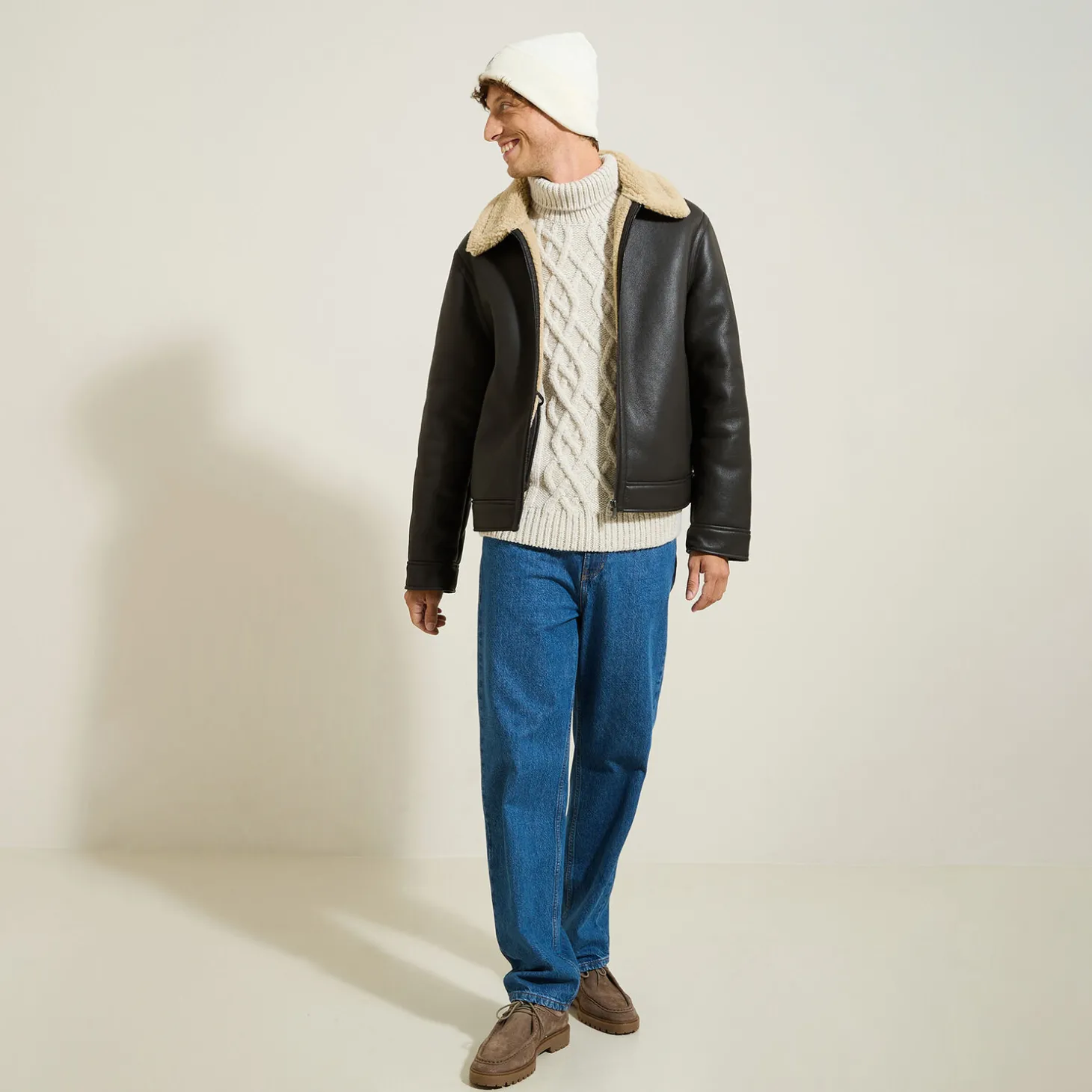 Cheap Trui met rolkraag en kabelmotief Trui