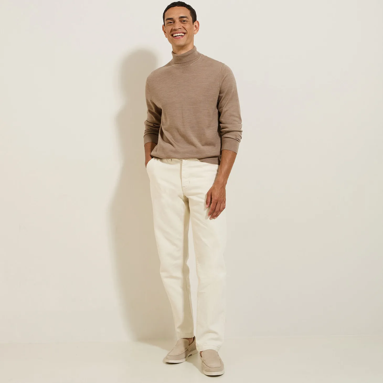 Cheap Trui met rolkraag in merinoswol Trui