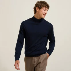 Outlet Trui met rolkraag in merinoswol Trui