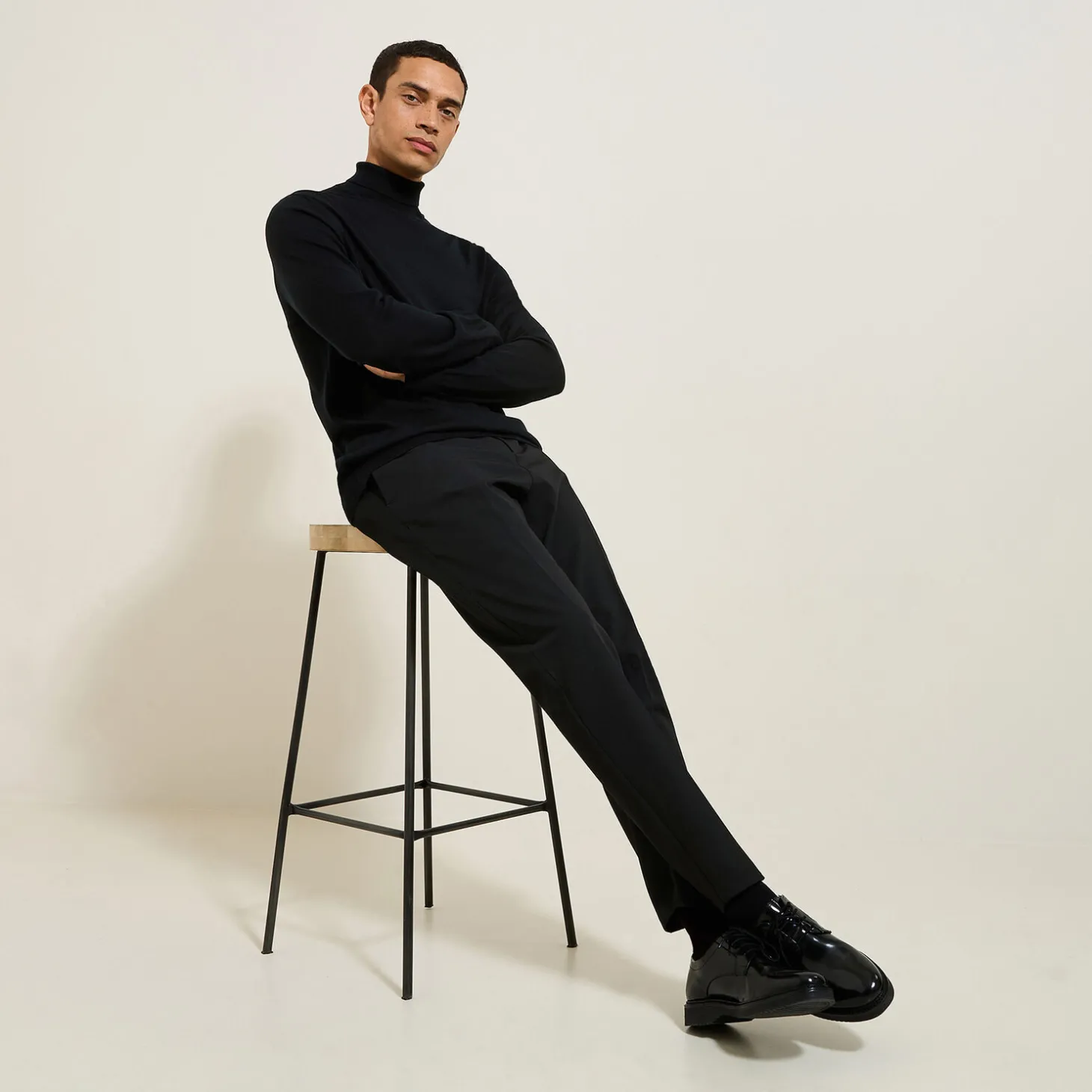 Outlet Trui met rolkraag in merinoswol Trui