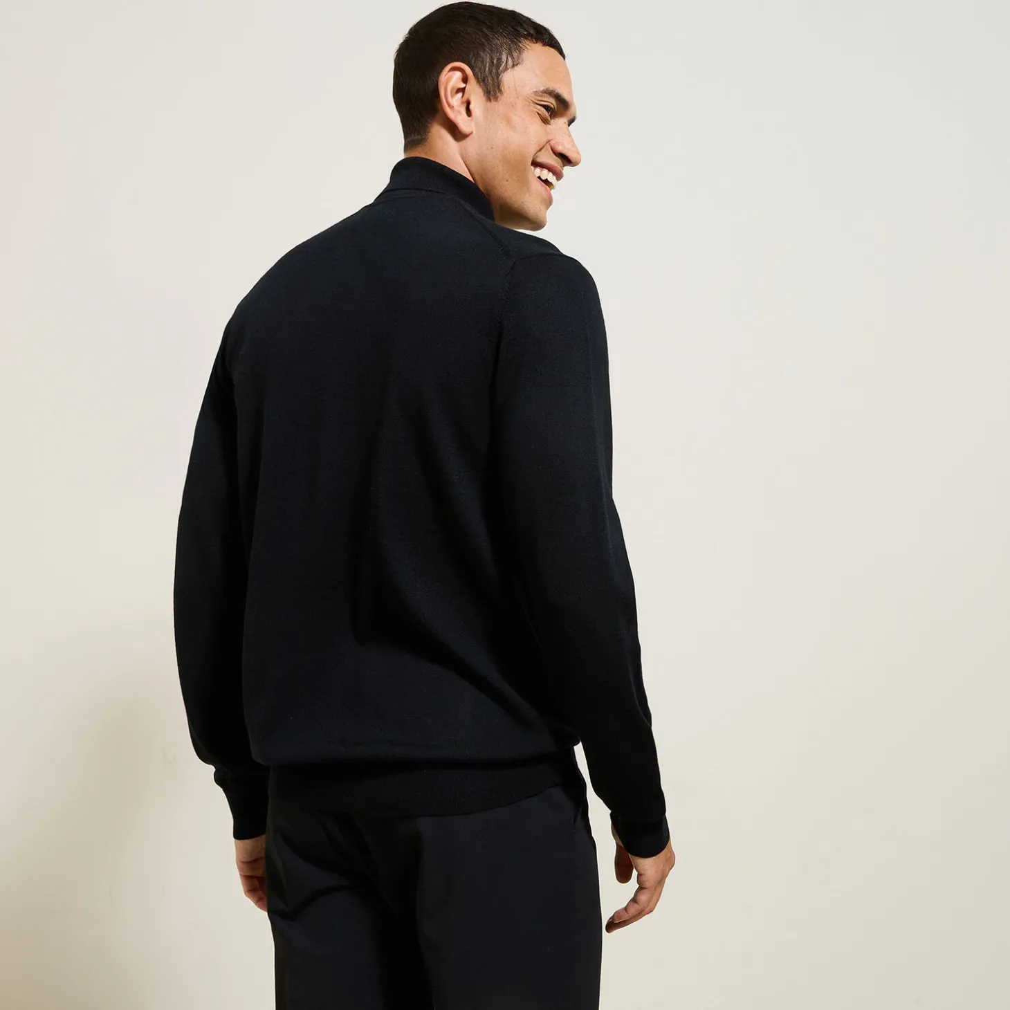 Outlet Trui met rolkraag in merinoswol Trui