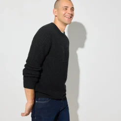 Hot Trui met ronde hals en fantasiestekenpatroon Trui