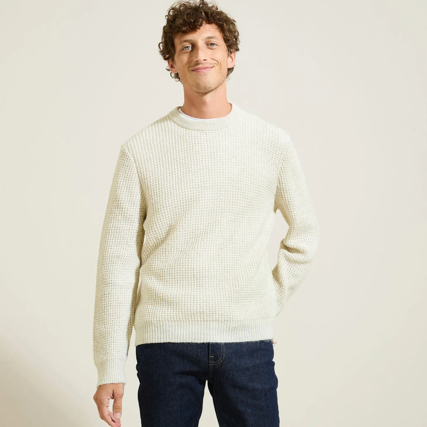 Online Trui met ronde hals en fantasiestekenpatroon Trui