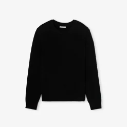 Outlet Trui met ronde hals en reliëfsteken Trui