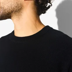 Clearance Trui met ronde hals en stekenpatroon Trui