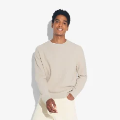 Best Sale Trui met ronde hals en stekenpatroon Trui