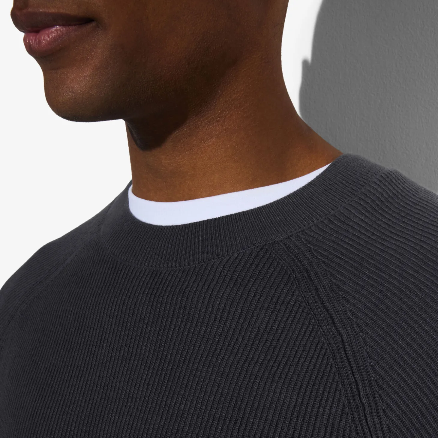 Cheap Trui met ronde hals in ribstof Trui