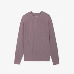 Online Trui met ronde hals in ribstof Trui