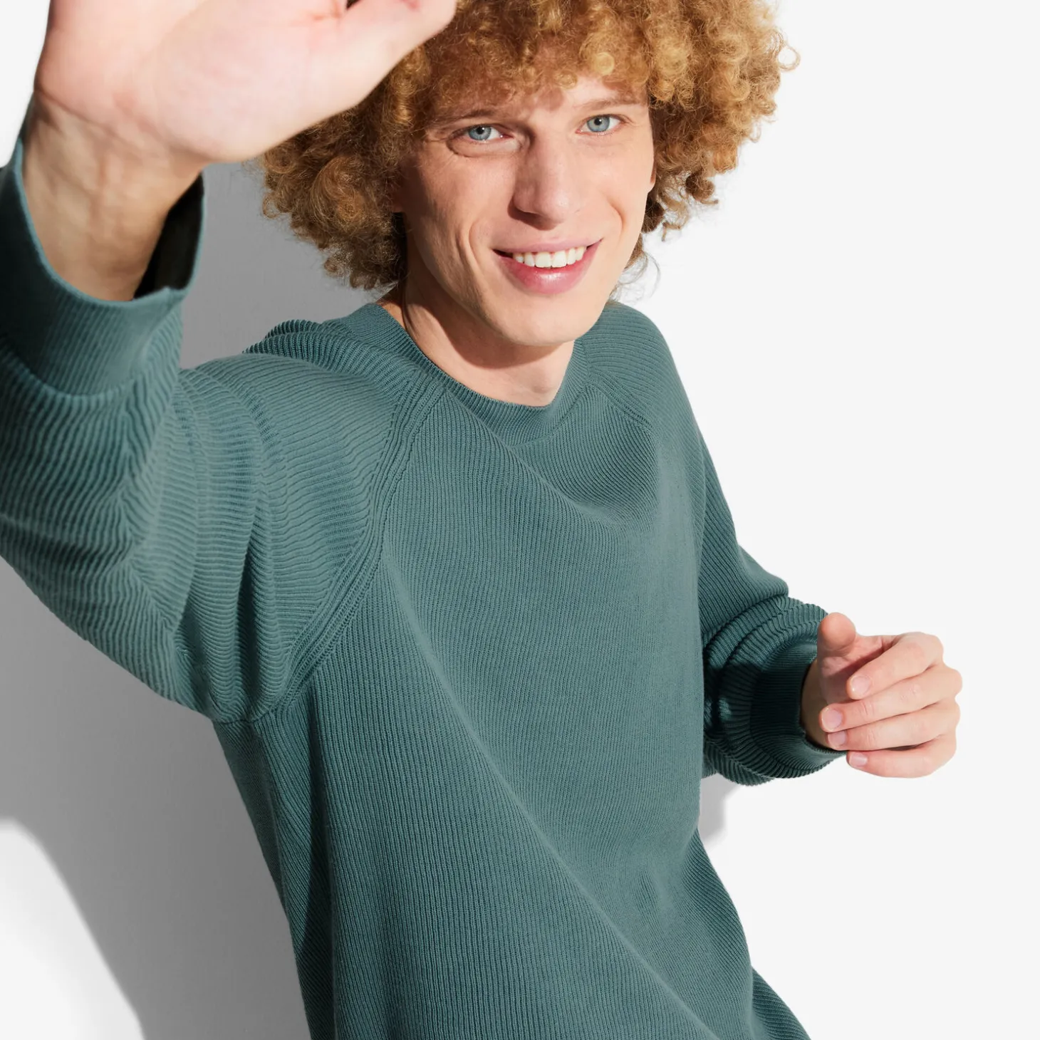 Store Trui met ronde hals in ribstof Trui