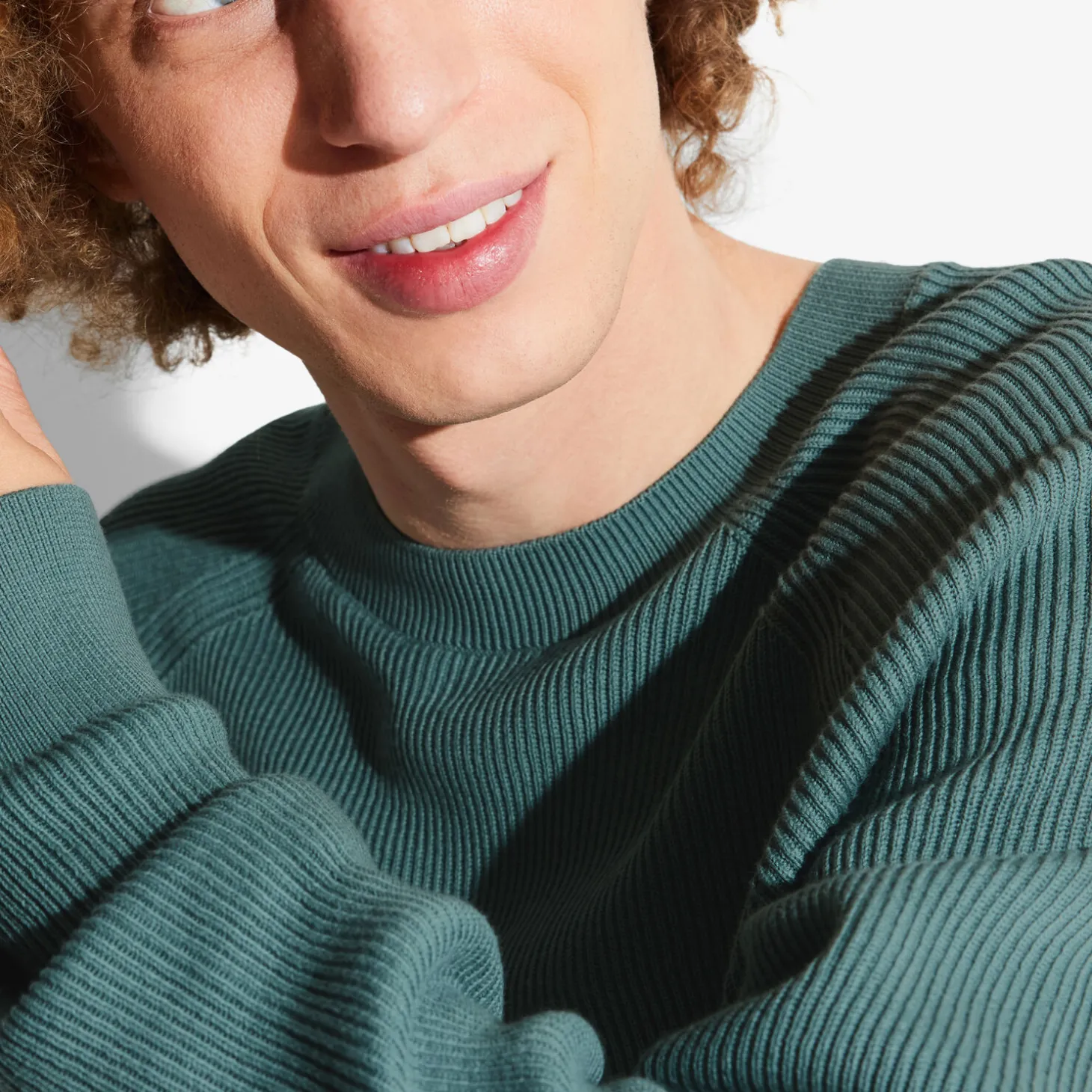 Store Trui met ronde hals in ribstof Trui