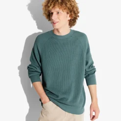 Store Trui met ronde hals in ribstof Trui