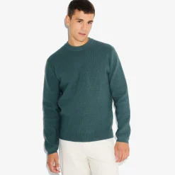 Store Trui met ronde hals in stekenpatroon Trui