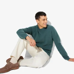 Store Trui met ronde hals in stekenpatroon Trui