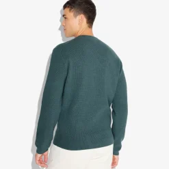 Store Trui met ronde hals in stekenpatroon Trui