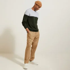 Sale Trui ronde hals, effen kleur Trui