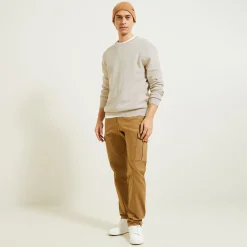 Clearance Trui ronde hals, micro honingraat weefpatroon Trui