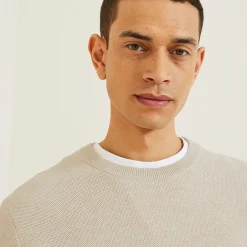 Clearance Trui ronde hals, micro honingraat weefpatroon Trui