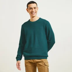 Cheap Trui ronde hals, micro honingraat weefpatroon Trui