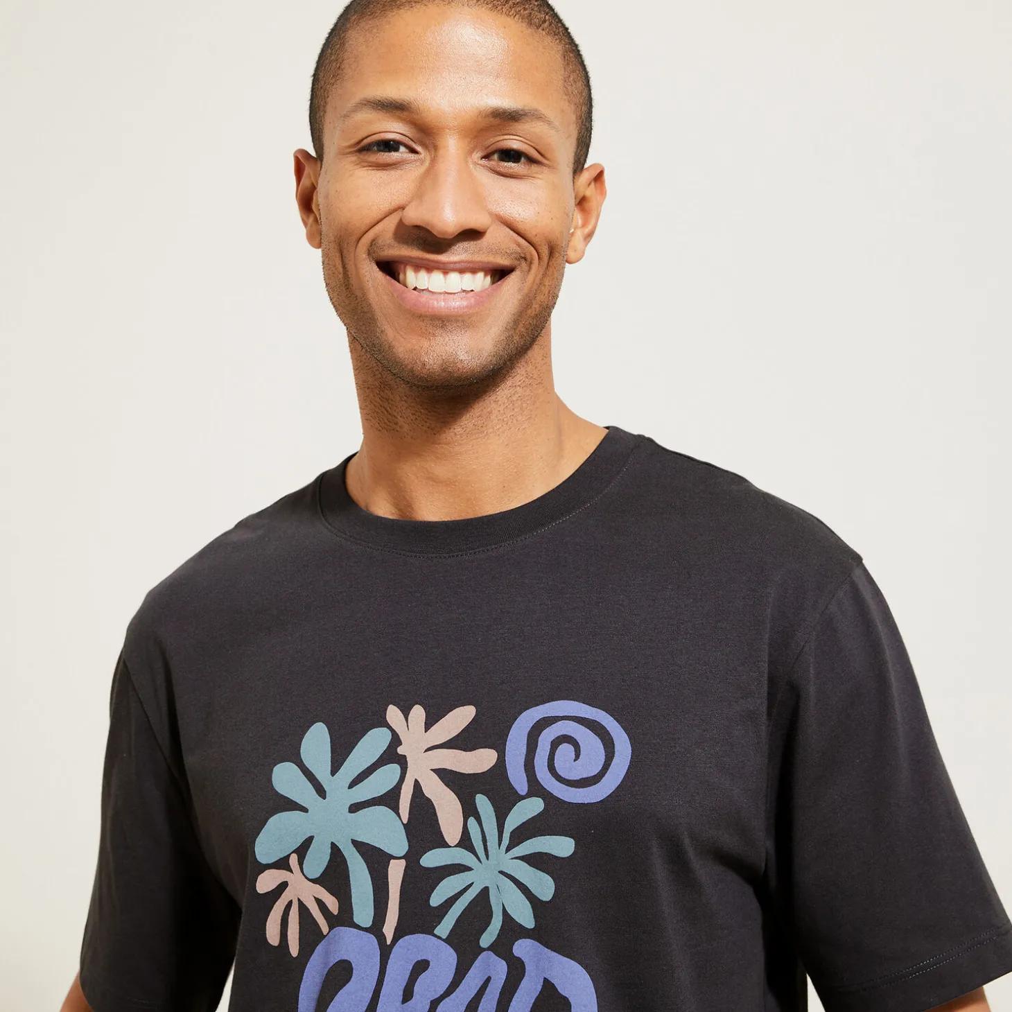 Hot T-shirt aangebrachte good vibes-print T-shirt