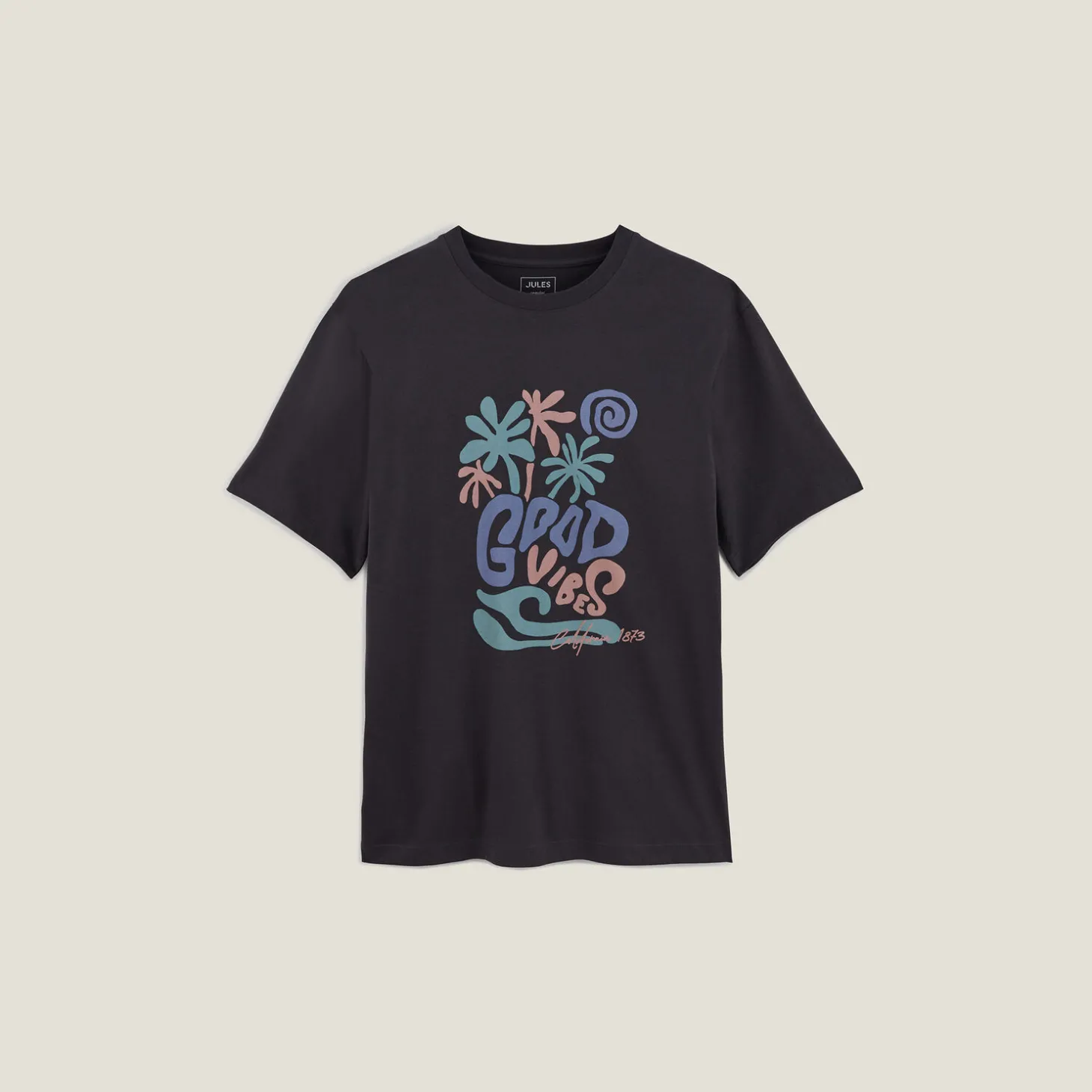 Hot T-shirt aangebrachte good vibes-print T-shirt