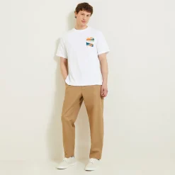 Outlet T-shirt aangebrachte landschap-print T-shirt