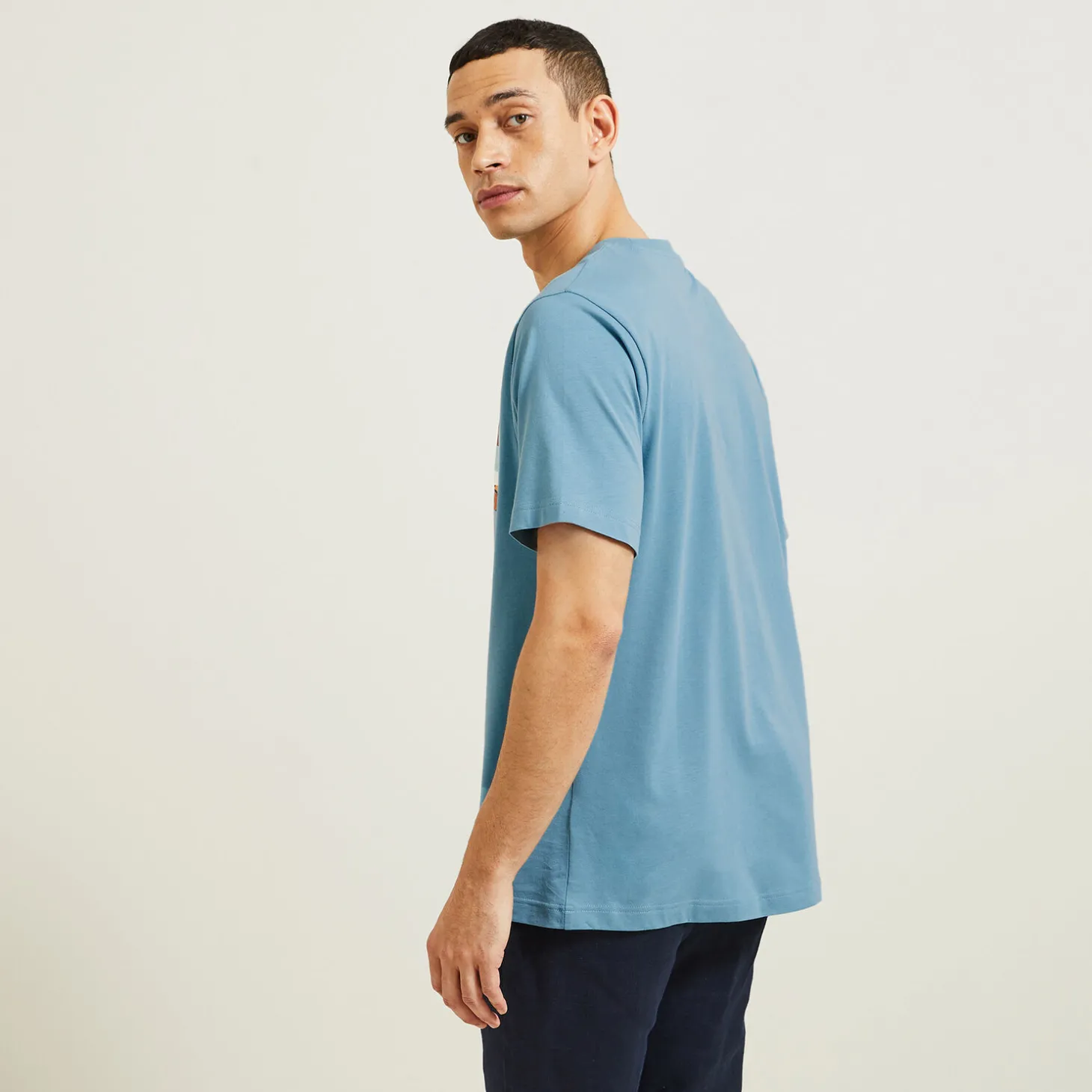 Cheap T-shirt aangebrachte landschap-print T-shirt