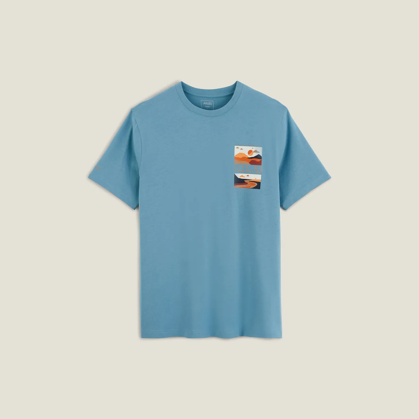 Cheap T-shirt aangebrachte landschap-print T-shirt