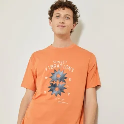 Best T-shirt aangebrachte print vooraan T-shirt