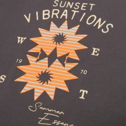 New T-shirt aangebrachte print vooraan T-shirt