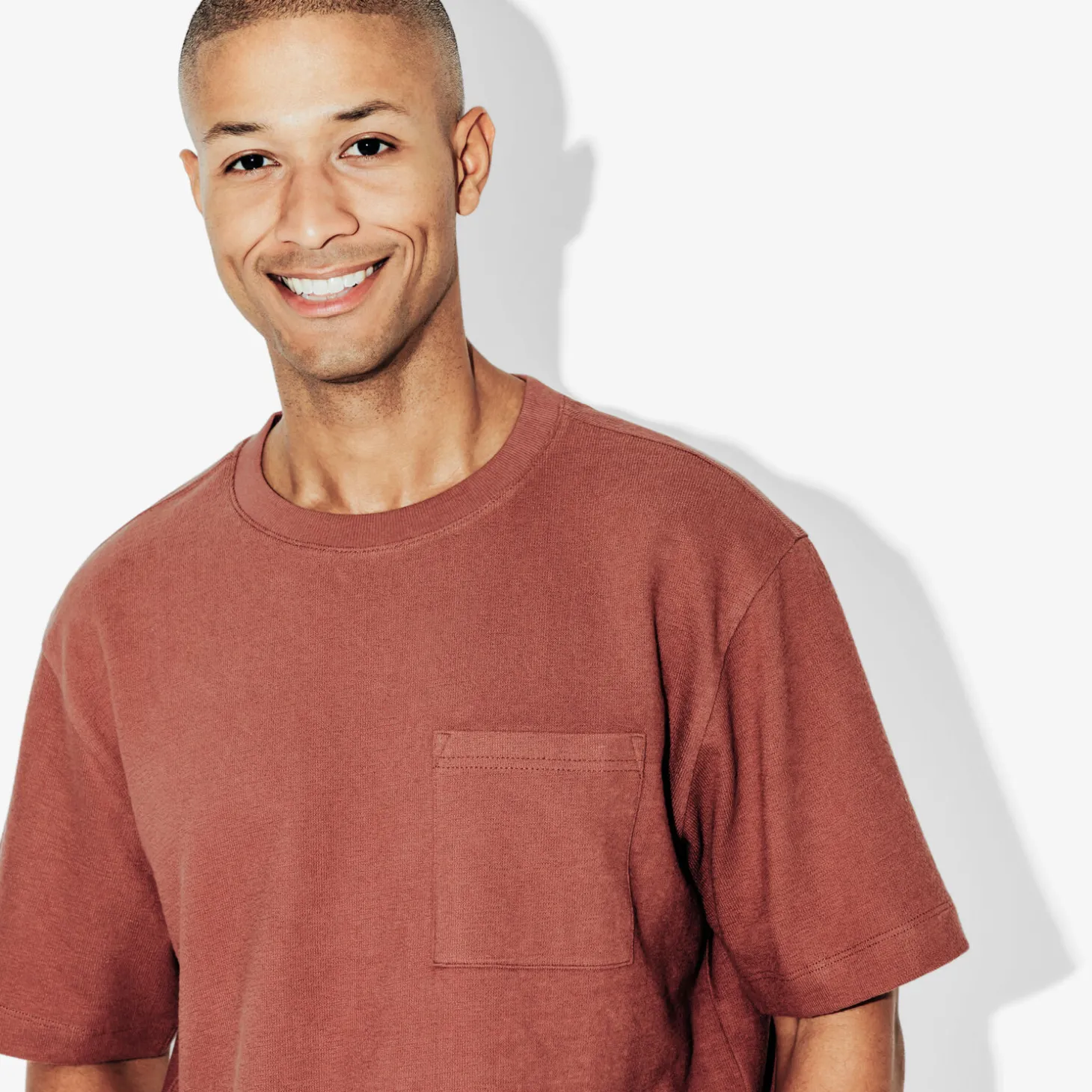 Outlet T-shirt in badstof met ronde hals T-shirt