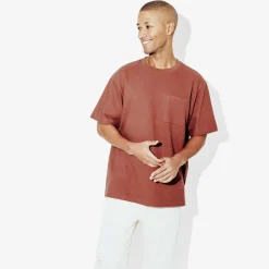 Outlet T-shirt in badstof met ronde hals T-shirt