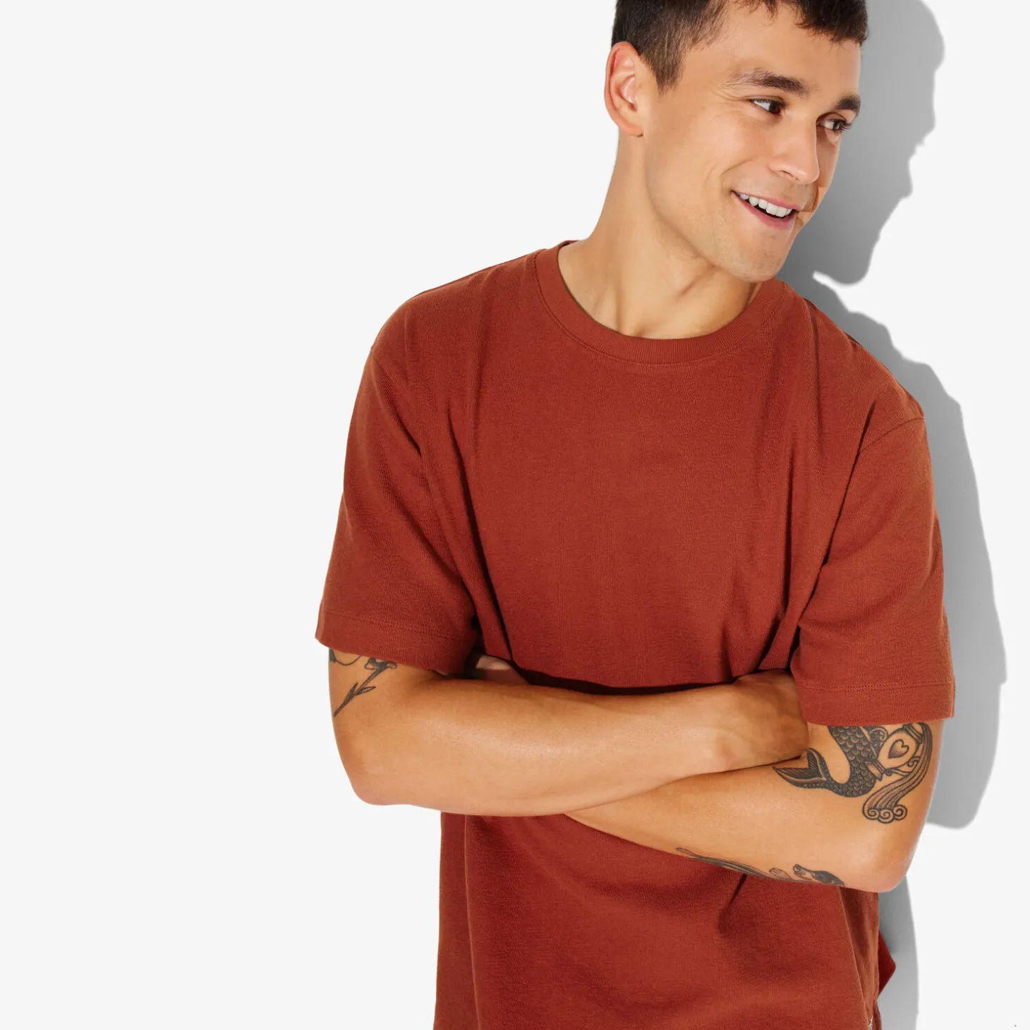 Best Sale T-shirt in badstof met ronde hals T-shirt