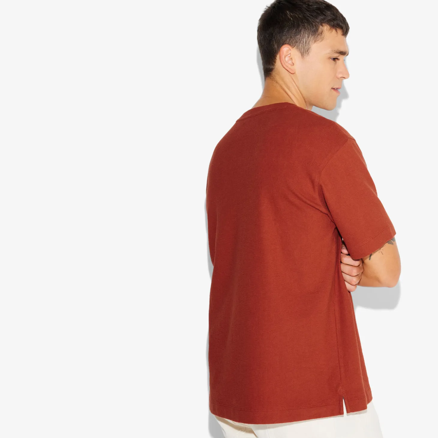 Best Sale T-shirt in badstof met ronde hals T-shirt