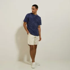 Best Sale T-shirt in badstof met ronde hals en print T-shirt