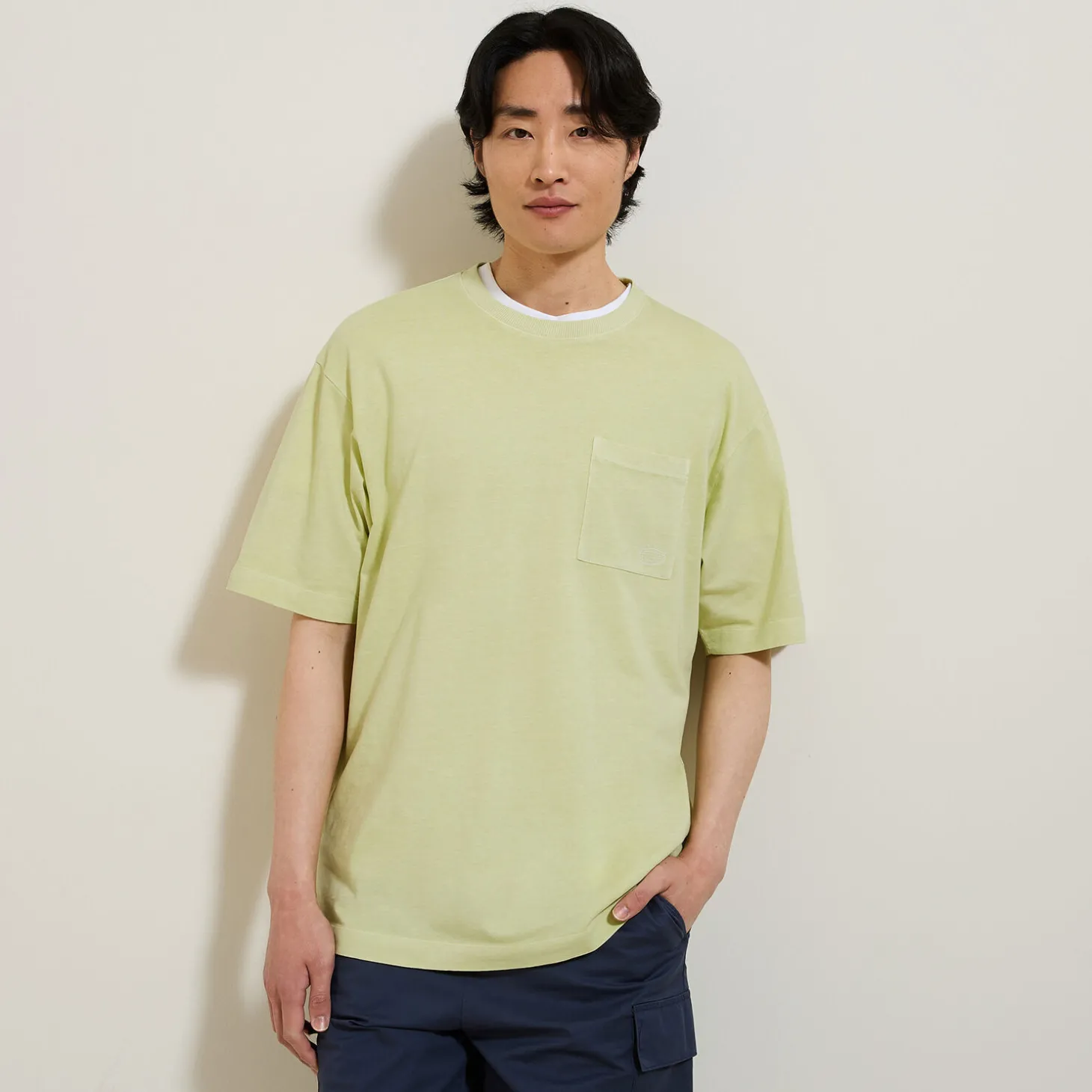 Outlet T-shirt in katoen met borstzakje T-shirt