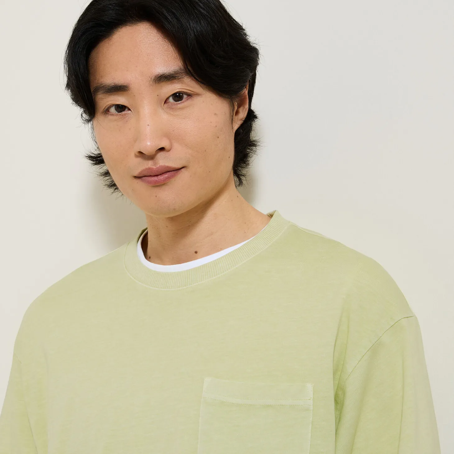 Outlet T-shirt in katoen met borstzakje T-shirt