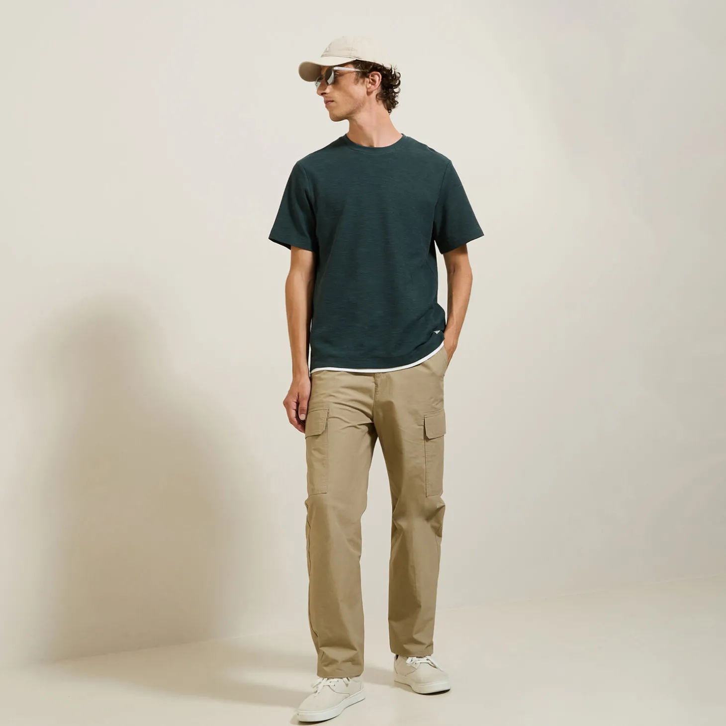 Outlet T-shirt in reliëfstof T-shirt