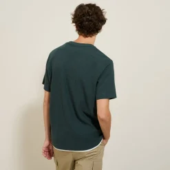 Outlet T-shirt in reliëfstof T-shirt