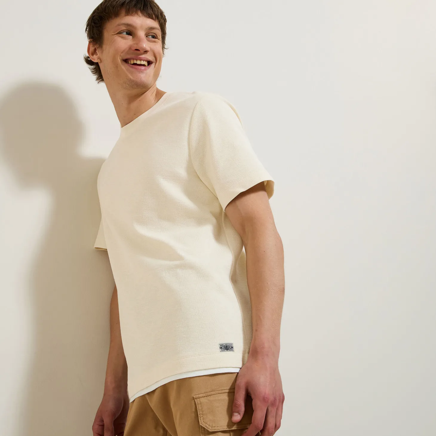 Clearance T-shirt in reliëfstof T-shirt