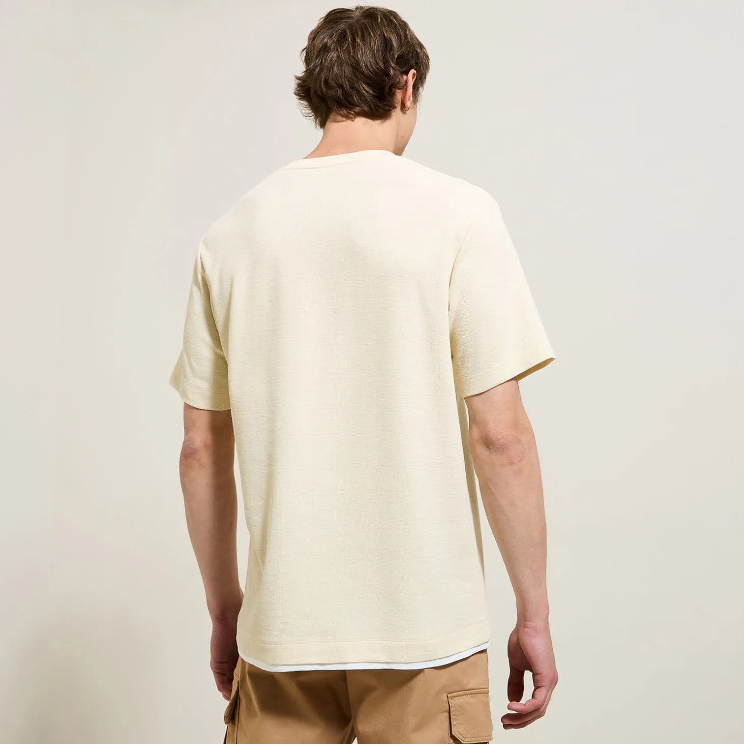 Clearance T-shirt in reliëfstof T-shirt