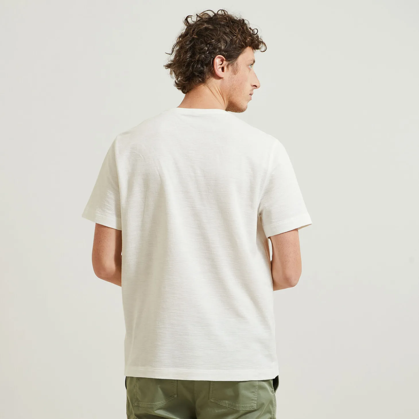 Best Sale T-shirt in reliëfstof met macramédetailsn T-shirt