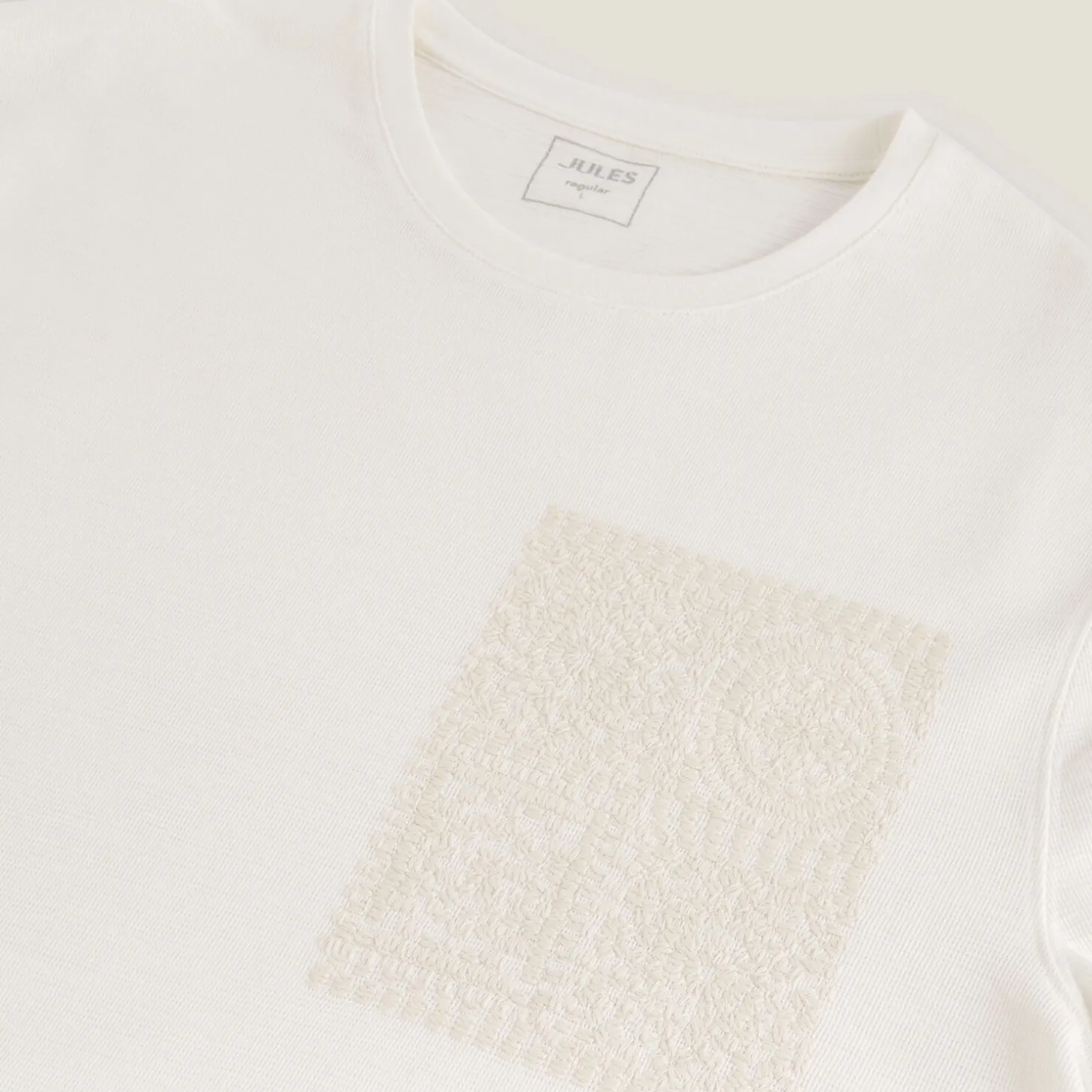 Best Sale T-shirt in reliëfstof met macramédetailsn T-shirt