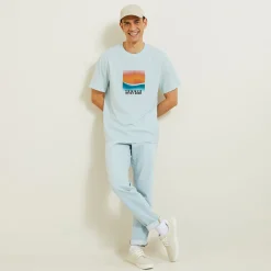 Online T-shirt landschap-print T-shirt