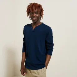 Shop T-shirt met knooplijst en lange mouwen T-shirt