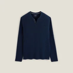 Shop T-shirt met knooplijst en lange mouwen T-shirt