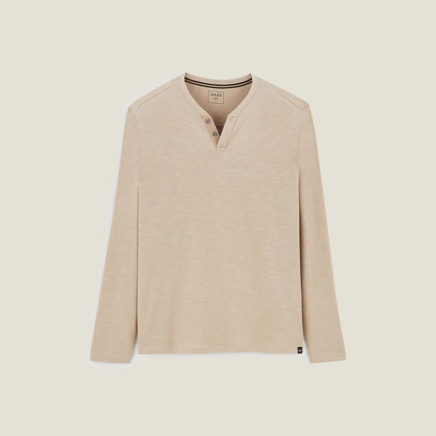 Outlet T-shirt met knooplijst en lange mouwen T-shirt